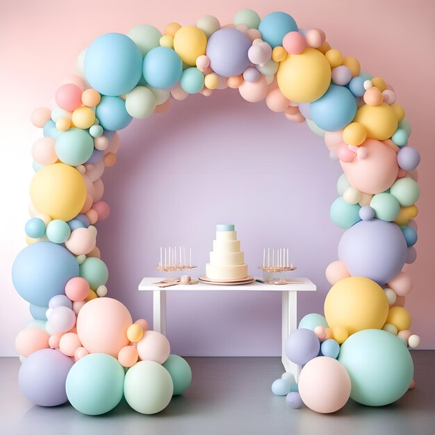 a cake table with a cake and a cake on it