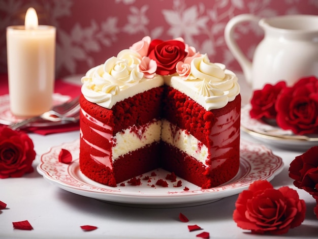 Cake on valentines for couple