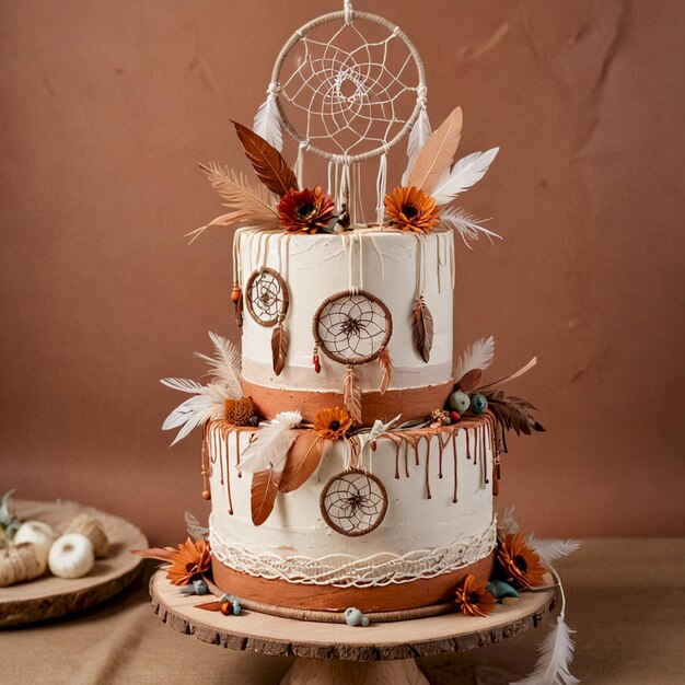 Photo a cake with a clock on it that says  the time is 12  00