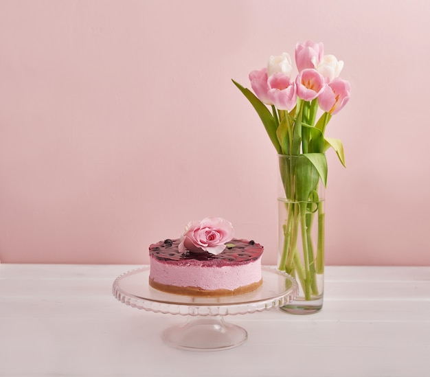 Cake with flowers