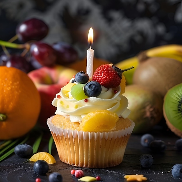 cake with fruits