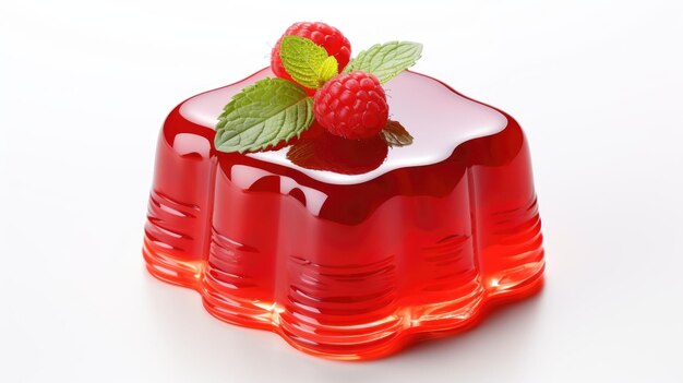 Cake With Raspberry Topping On a White or Clear Surface PNG Transparent Background