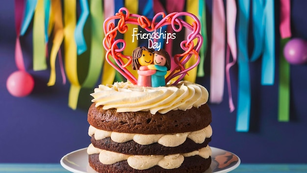 a cake with the words friendship day on it