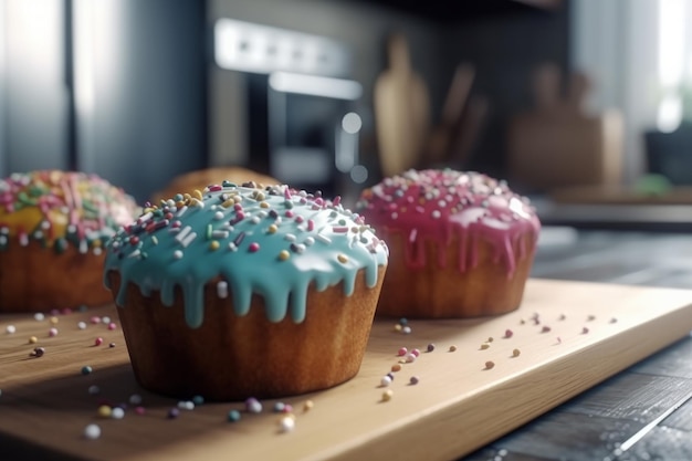 Cakes sprinkles food Generate Ai