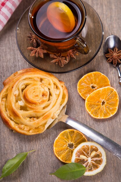 Cakes with tea