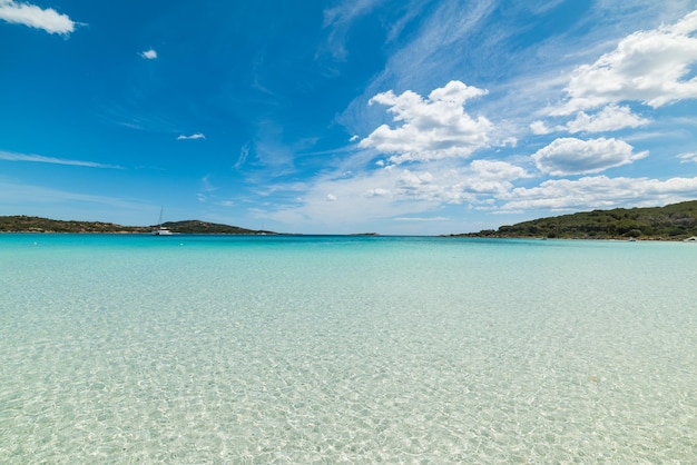 Cala brandinchi under a bue sky