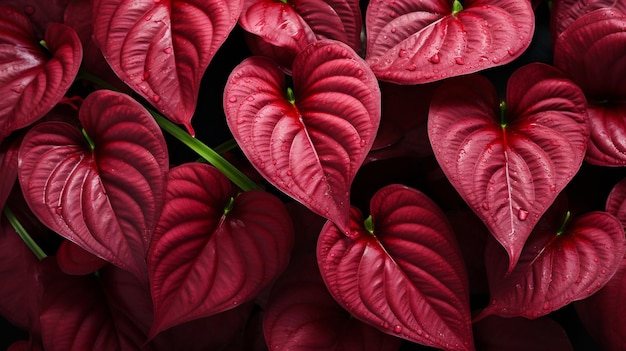 Caladium plant leaf background