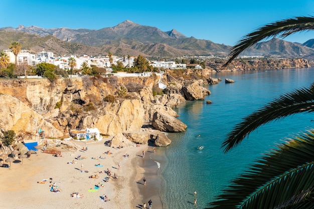 Calahonda beach in the town of Nerja Andalusia Spain