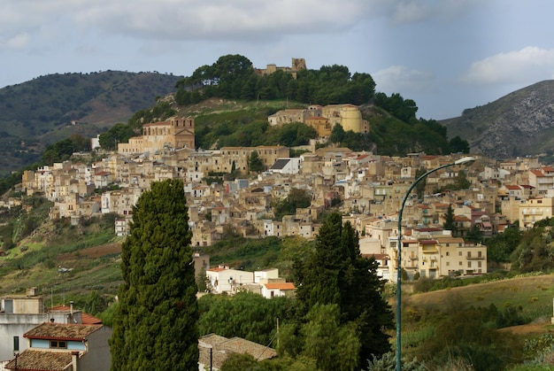 Calatafimi view of city siciliaitaly