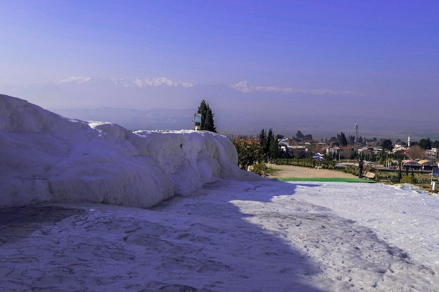 The calcium travertines at Pamukkale