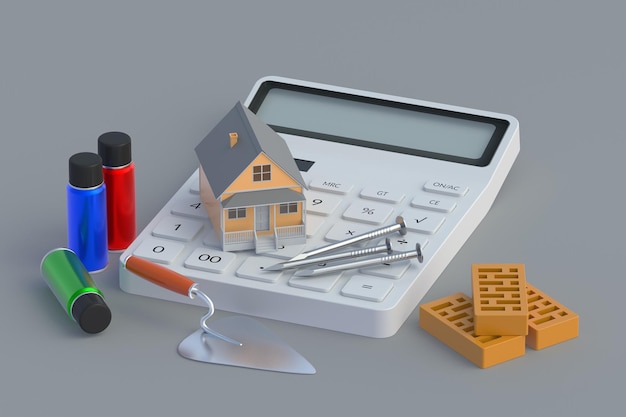 Photo calculator and building materials