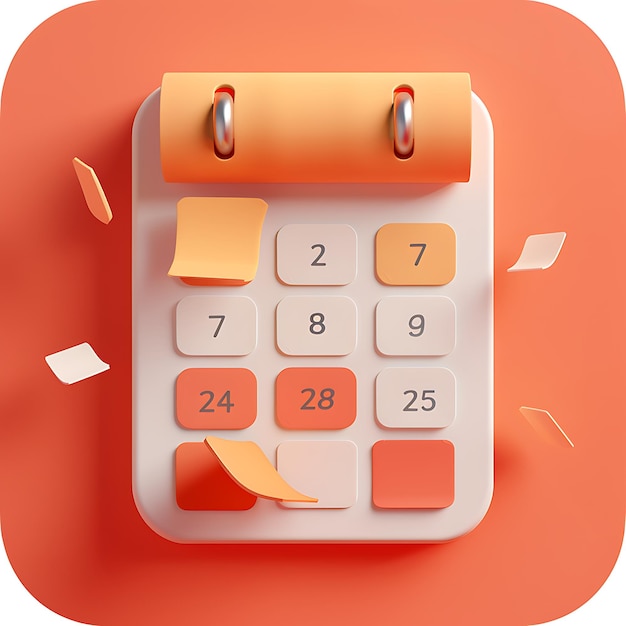 Calculator icon on purple background 3d rendering Computer digital drawing