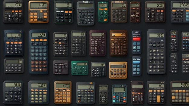 Calculator icons set set of Calculator 3d vector icons for web design