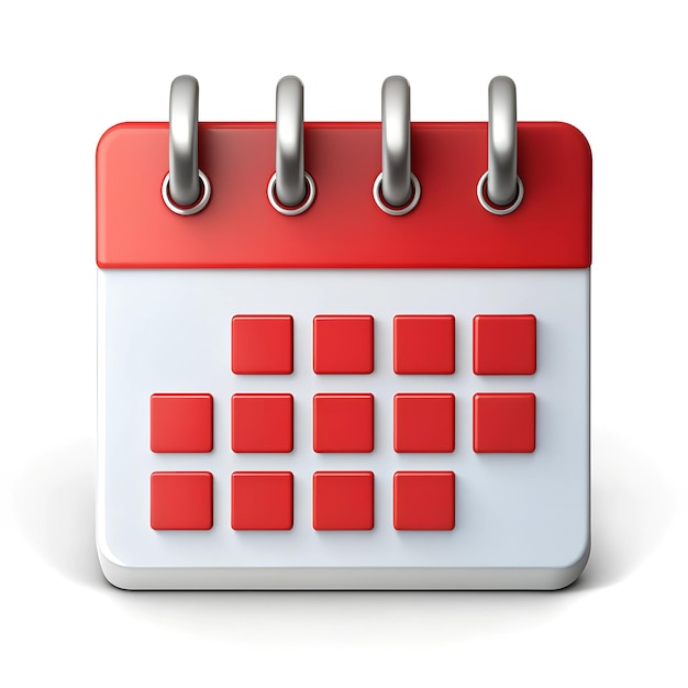 Photo calendar icon 3d rendered