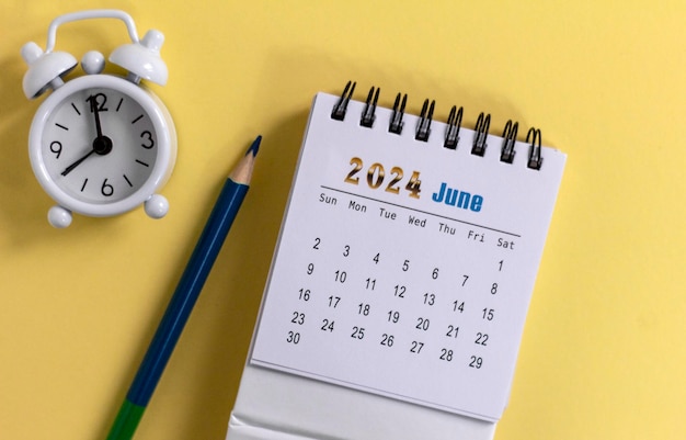 Calendar for June 2024 Desk calendar for planning scheduling assigning organizing and managing every date