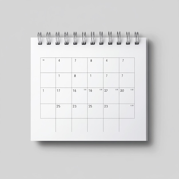 Photo calendar mockup