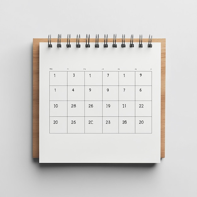 Photo calendar mockup