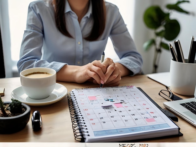 Photo a calendar with the date on it that saysdateon it