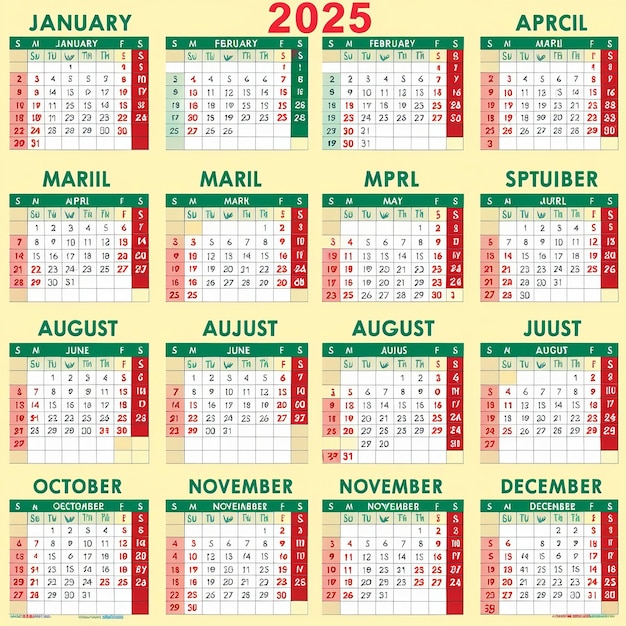 a calendar with the year 2012 on it