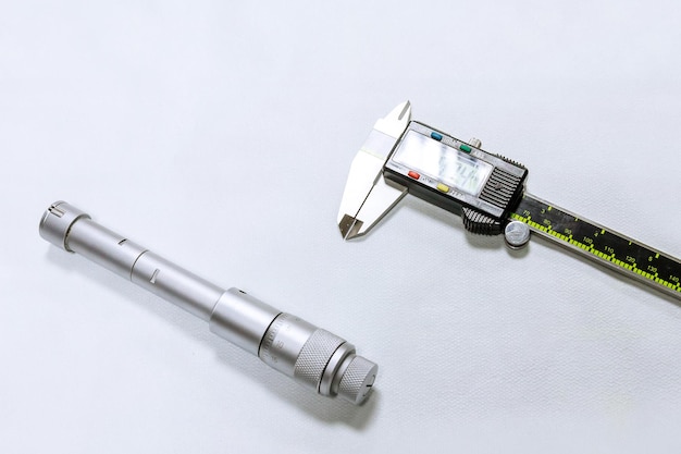 Calibration Bore micrometer. Calipers. Devices for accurate measurement of hole diameter.