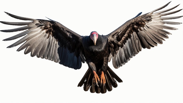 California condor Bird full body white background