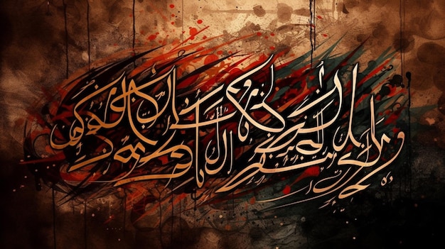 A calligraphy of the quran in arabic