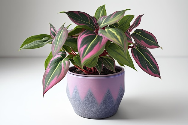 A Callisia pink panther lady tradescantia houseplant