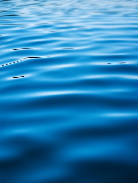 Calm Blue Water Surface with Gentle Ripples Tranquil Nature Background