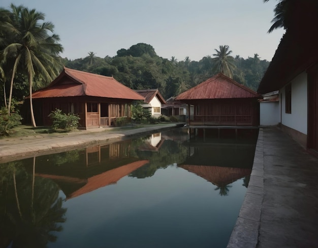 a calm and comfortable atmosphere in a rural area