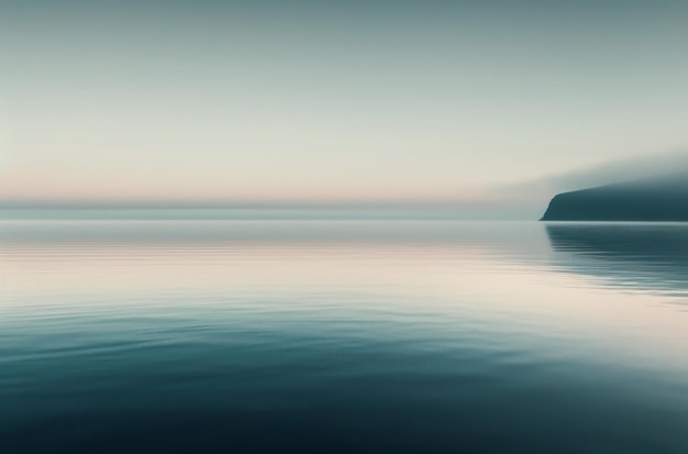 Photo calm ocean at sunrise