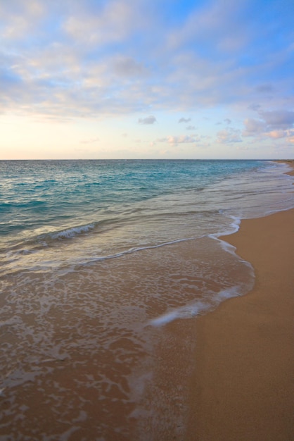 Calm ocean during tropical sunrise