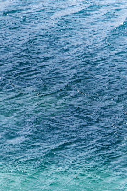 Calm sea texture, with few waves and turquoise tones