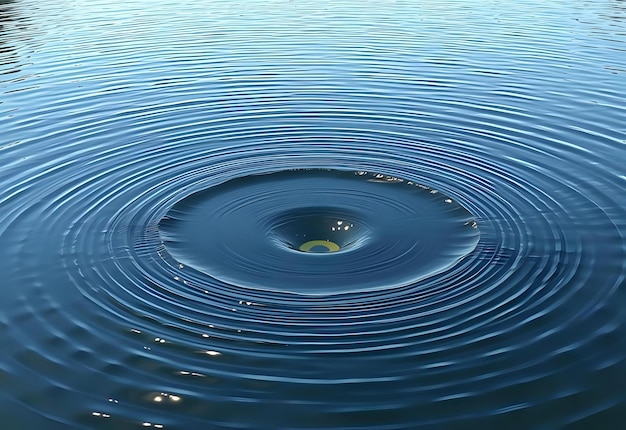 Photo calm water surface with circular feature