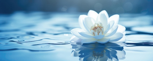 The Calmness And Beauty Of A Zen Flower Floating In Water