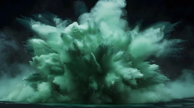 Calpoly green color powder explosion