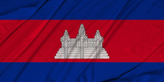 Cambodia 3d textured waving flag