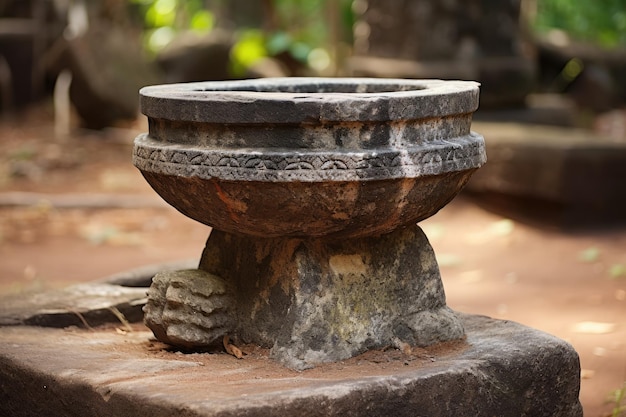 Cambodia s ancient mortar and pestle made of granite