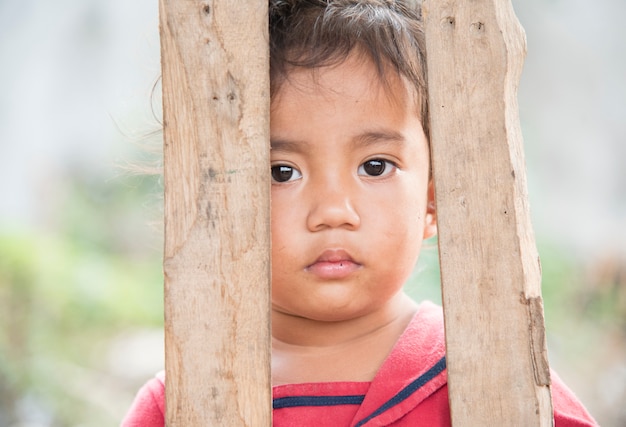 Cambodian children in the slums at Poipet Cambodia.