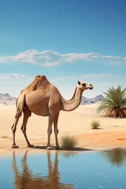 Camel in the desert