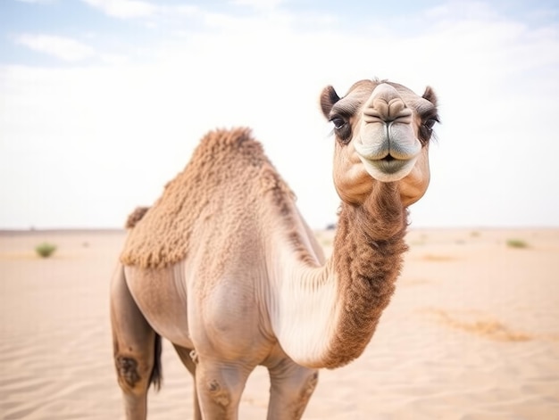 A camel in the desert