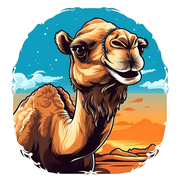 Camel illustration for tshirt