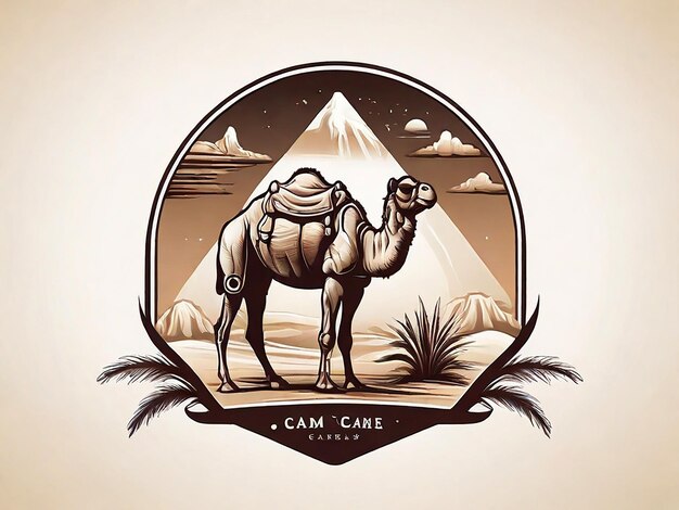 Camel Logo Monochrome Design Style