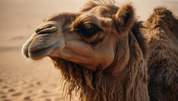 Photo a camel with a camels nose and a camels nose