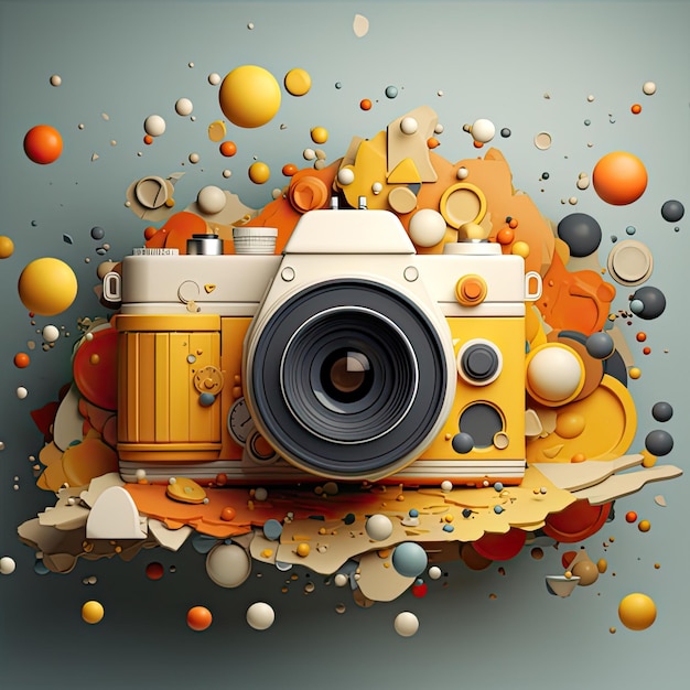 Camera Abstract 3d Illustration