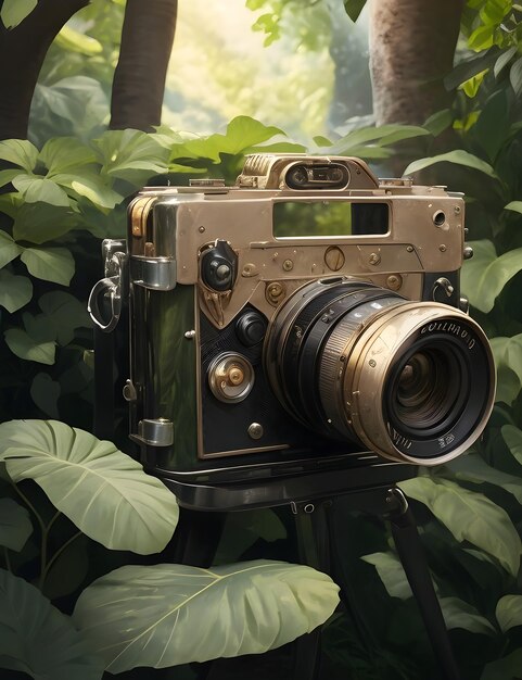 camera a beautifully detailed description of a vintage film camera capturing a candid moment on a