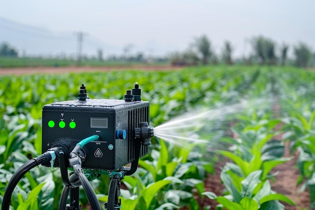 Photo a camera in a field that has the number 1 on it