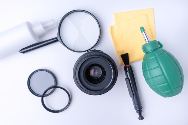 Camera and lens cleaning tool, top view