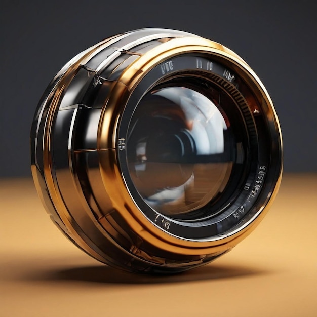 Photo a camera lens that is made by the photographer