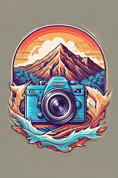 on camera logo Detailed illustration mountain splash 11