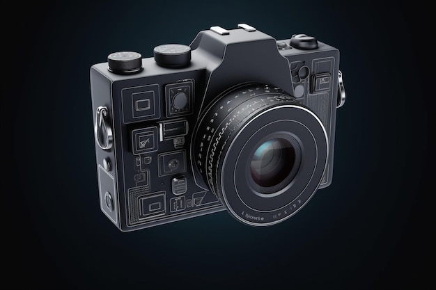 Camera photography machine premium user interface design icon 3d rendering on isolated background